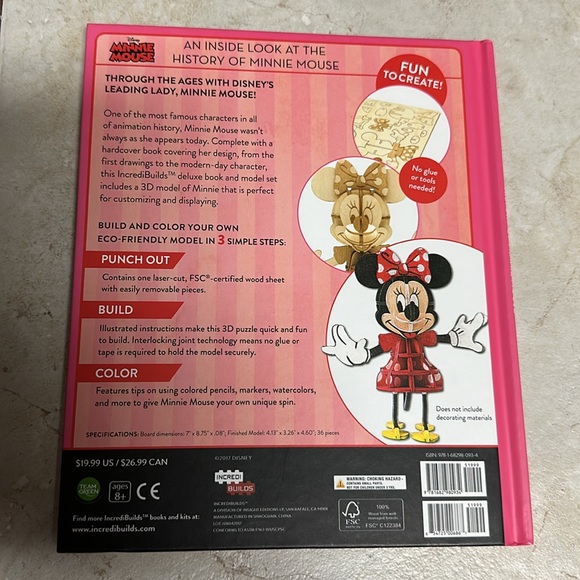 Minnie Mouse deluxe book and 3D model - Picture 3 of 6